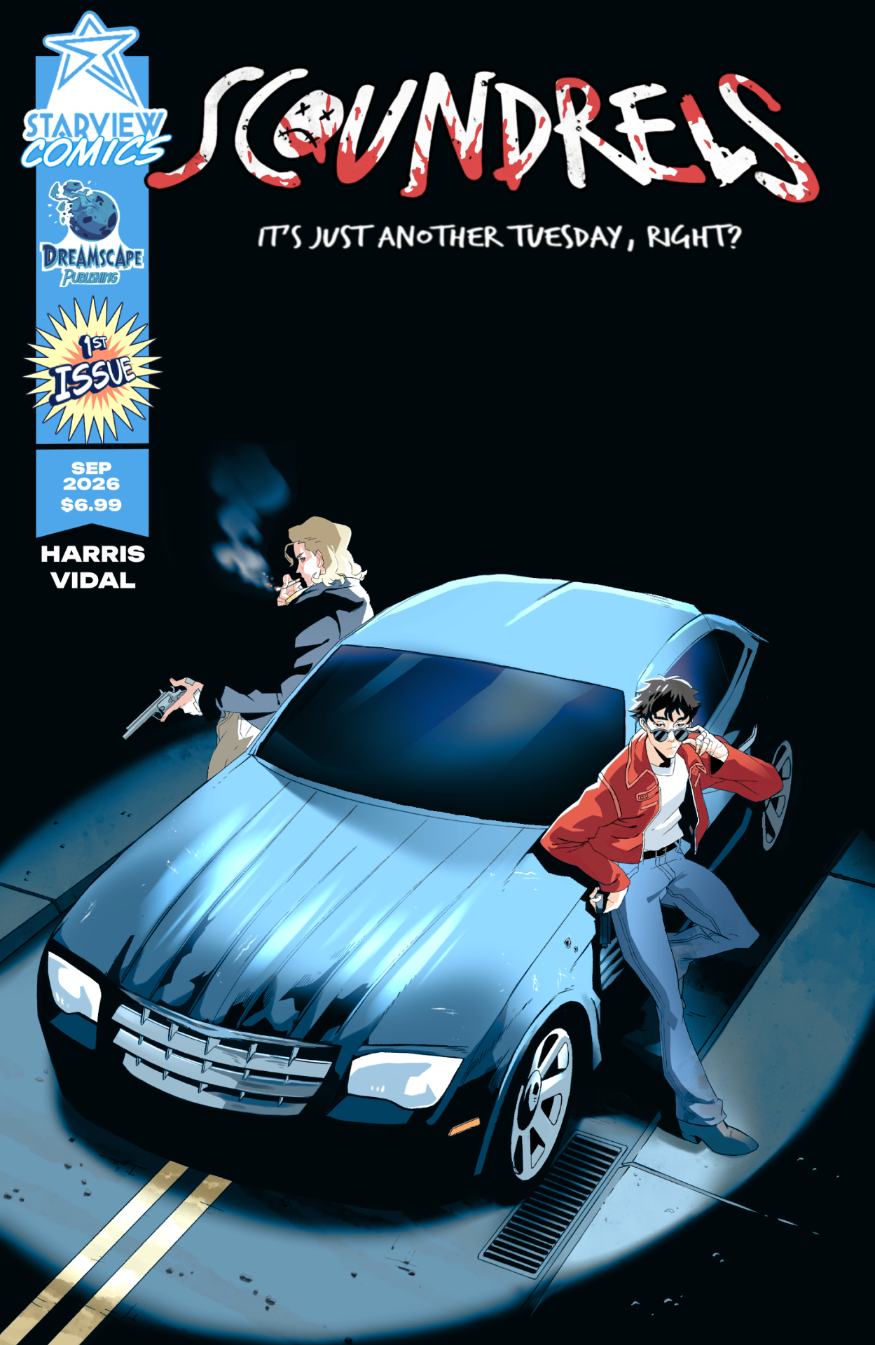 SCOUNDRELS Issue 1 main cover by João Vidal