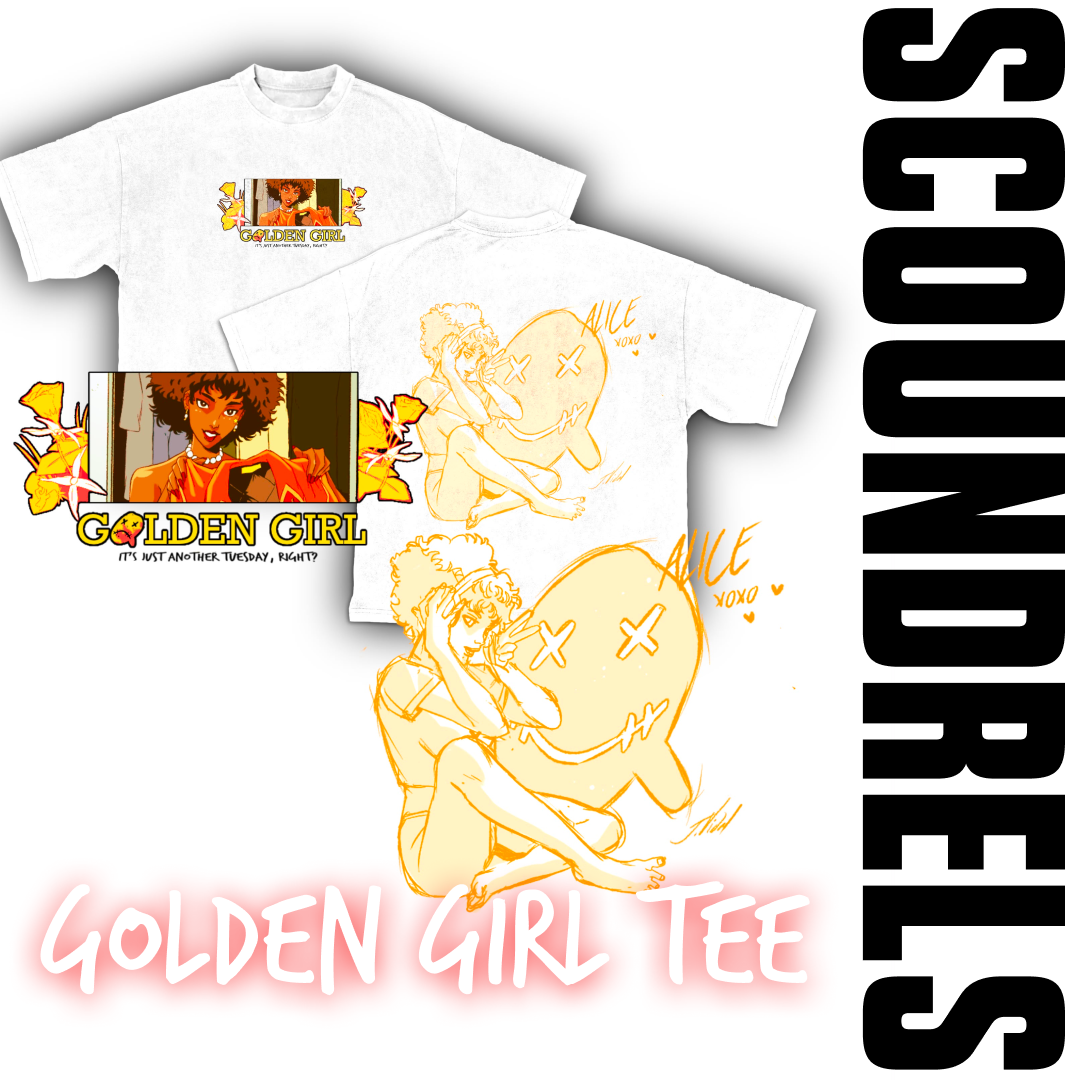 Golden Girl Tee — official SCOUNDRELS merchandise